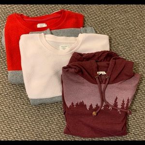 3 Name brand sweatshirts